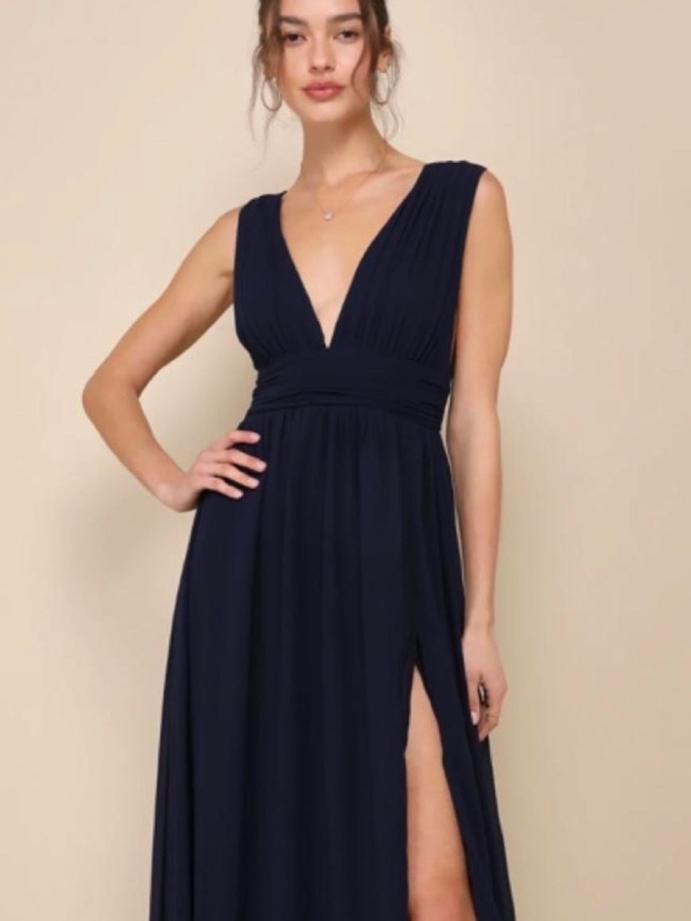 Lulus Navy Blue Formal Wedding Guest Dress